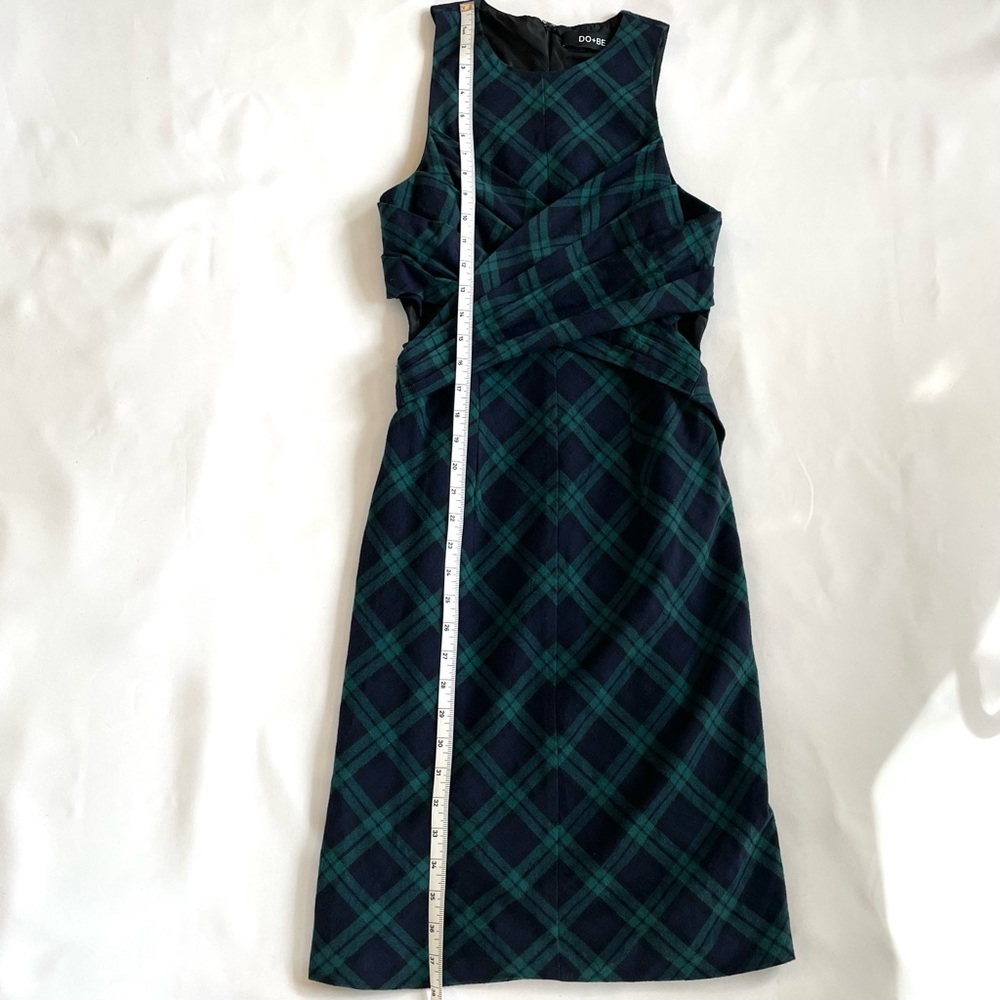 DO+BE Dress Women’s Cutout Wrap Midi Tartan ‘Plaid Behavior' Small - Picture 15 of 16